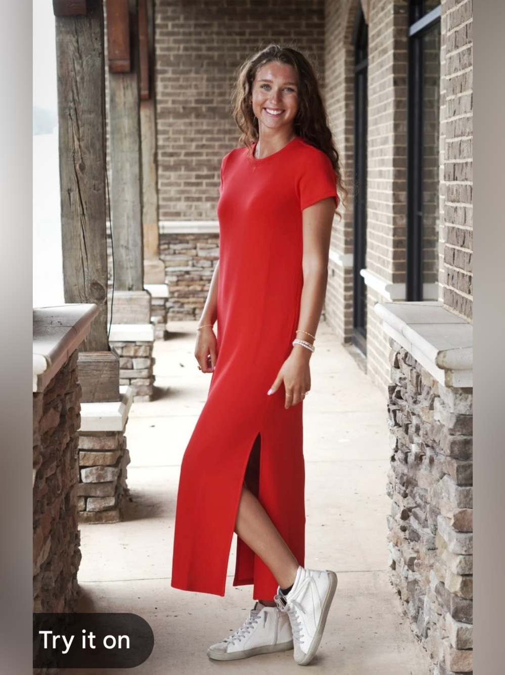 Spanx Dress Air Essentials XS Red Maxi Cute!